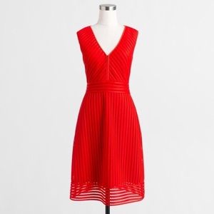 J Crew Striped Eyelet Dress